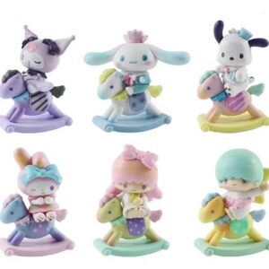GASHAPONES SANRIO HELLO KITTY KUROMI MY MELODY CINNAMOROL PVC TOYS 6PCS SIZE 9 CM