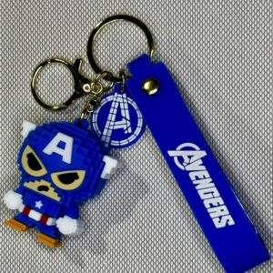 LLAVERO GOMA MARVEL PIXEL CAPITAN AMERICA #02