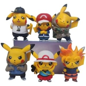 GASHAPONES PIKACHU DISFRAZADO 6PCS SIZE 9 CM