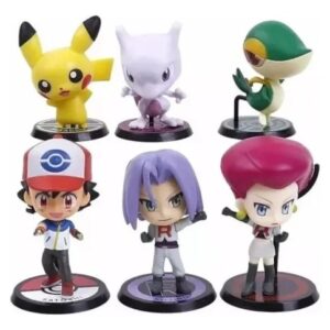 GASHAPONES POKEMON 6PCS SIZE 9 CM