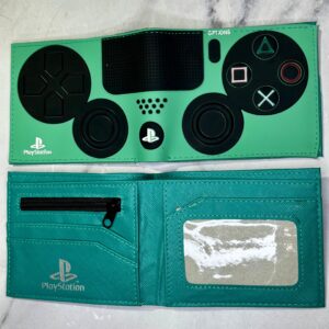 BILLETERA GAMER PLAYSTATION VERDE SILICONA