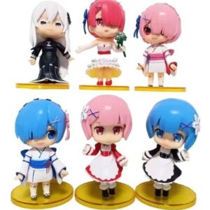 GASHAPONES RE ZERO 6PCS SIZE 10 CM