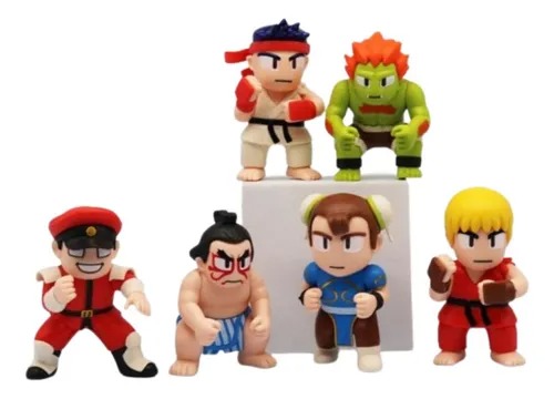 GASHAPONES STREET FIGHTER II 6PCS PVC HARD TOYS OPP SIZE 7 CM