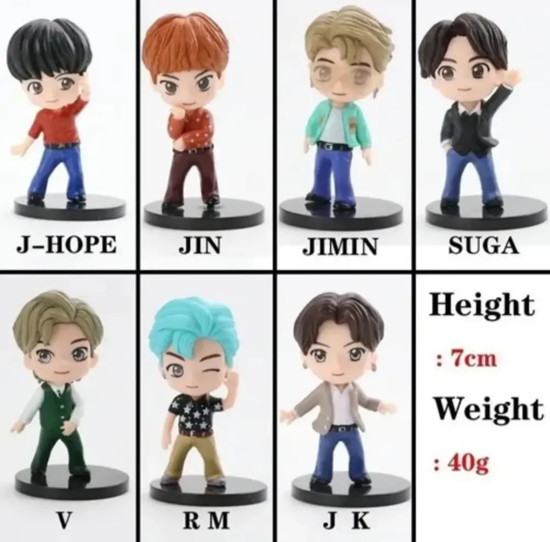 GASHAPONES KPOP BTS #03 7PCS SIZE 6-8 CM