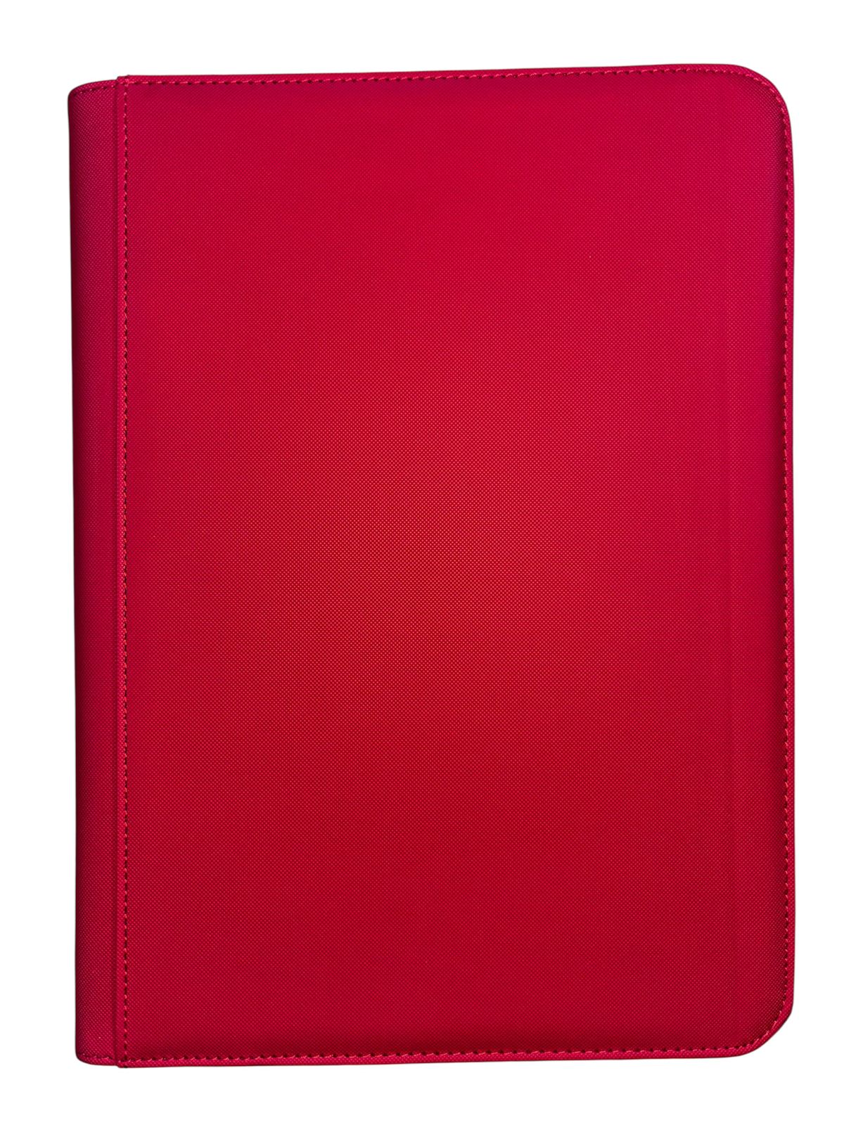 CARPETA DE CARTAS COLECCIONABLES X 9 BOLSILLOS 20 FOLIOS 35X26CM TELA COLOR ROJO