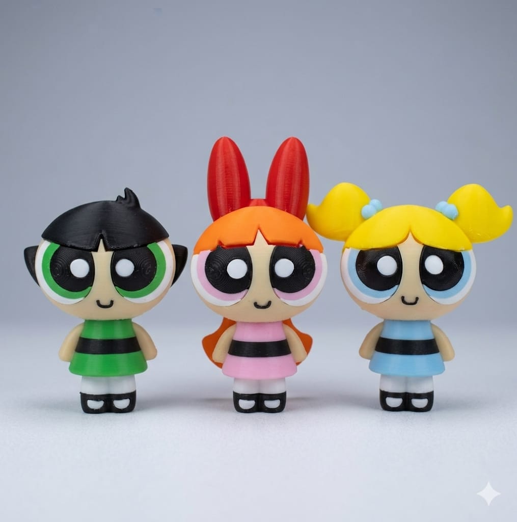 GASHAPONES LAS CHICAS SUPERPODEROSAS 3PCS SIZE 9-12CM