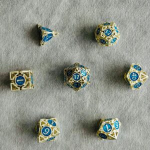 SET DE DADOS METALICOS POLIEDRICOS HUECO #01