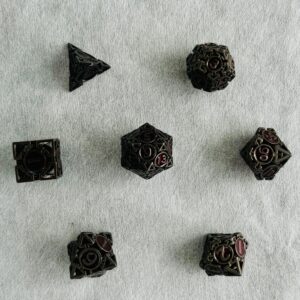 SET DE DADOS METALICOS POLIEDRICOS HUECO #04