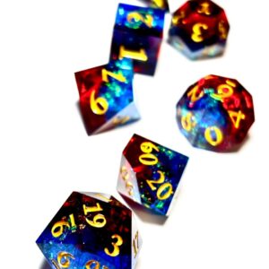 SET 7 DADOS ROL DE RESINA CRISTAL #04
