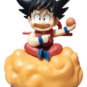 FIGURA DRAGON BALL GOKU NIÑO EN NUBE VOLADORA 13 CM