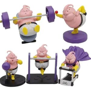 GASHAPONES DRAGON BALL MAJIN BOO DEPORTISTA 5PCS PVC HARD TOYS SIZE 6-10 CM