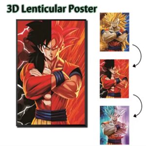 POSTER LENTICULAR DRAGON BALL 3 DISEÑOS EN 1 #01 - 40x30 CM
