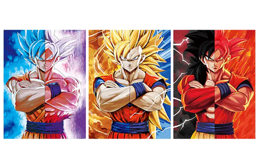 POSTER LENTICULAR DRAGON BALL 3 DISEÑOS EN 1 #01 - 40x30 CM