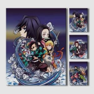 POSTER LENTICULAR DEMON SLAYER 3 DISEÑOS EN 1 #01 - 40X30 CM