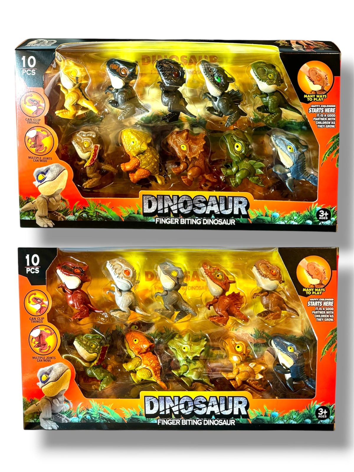 FIGURA DINOSAURIO MORDELONES 10 PCS EN CAJA EXIBIDORA