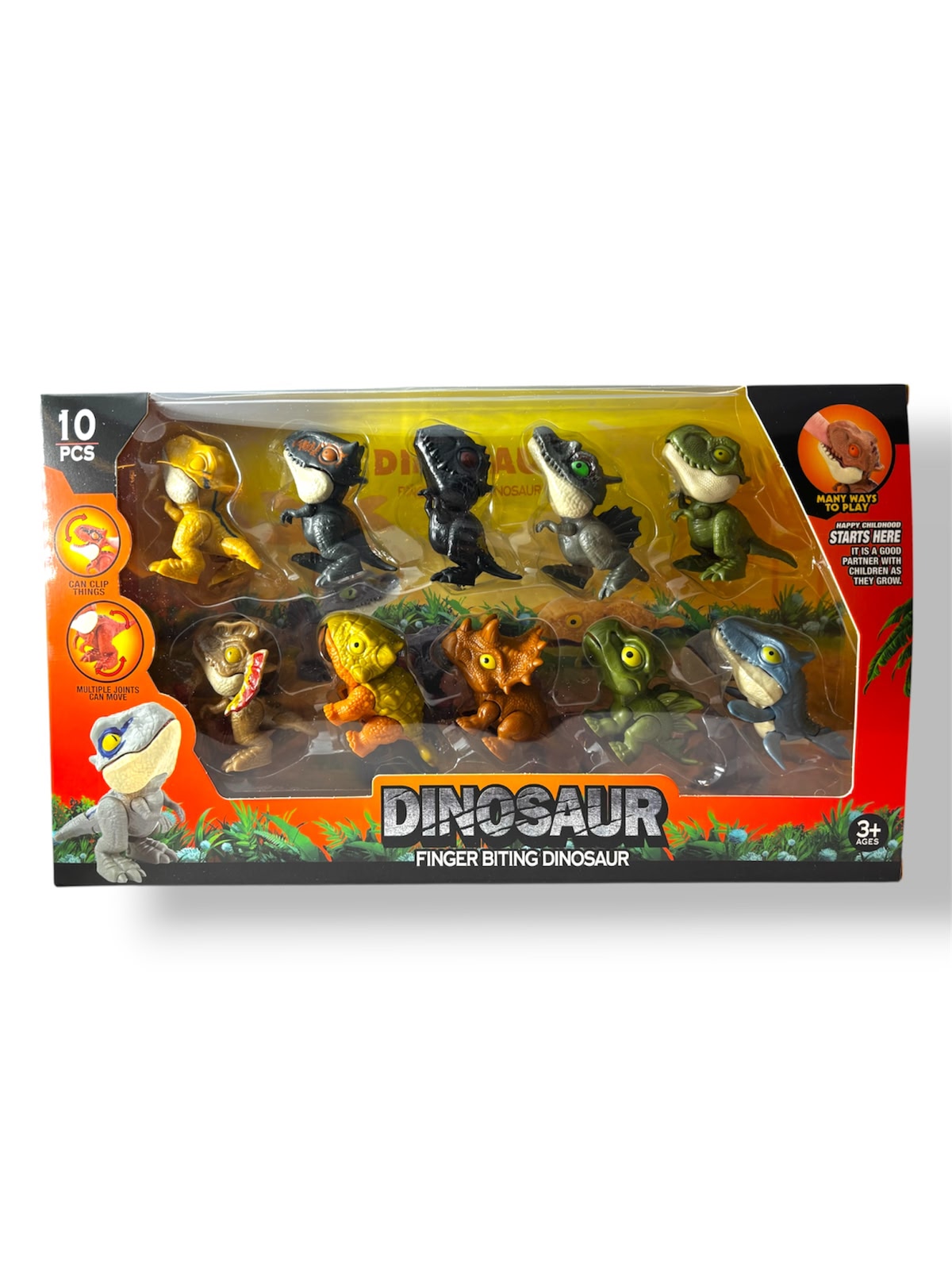 FIGURA DINOSAURIO MORDELONES 10 PCS EN CAJA EXIBIDORA