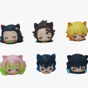 GASHAPONES DEMON SLAYER 6PCS PVC HARD TOY OPP PACKING SIZE 4.4-6CM