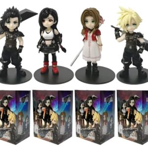 GASHAPONES FINAL FANTASY TIFA, AERITH, CLOUD Y ZACK 4PCS CON CAJA
