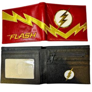 BILLETERA FLASH LOGO METÁLICO RAYOS DORADOS