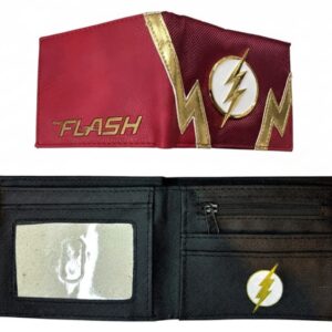 BILLETERA FLASH LOGO METÁLICO ROJO COMBINADO