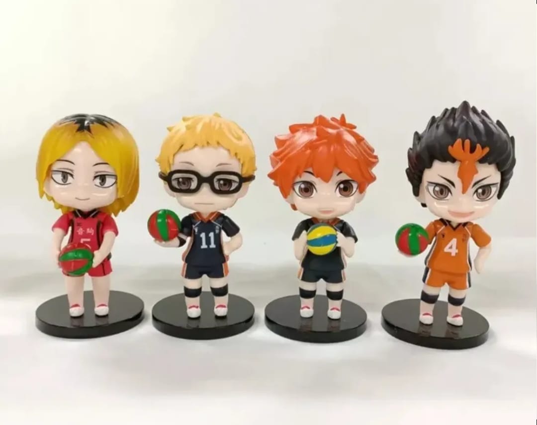 GASHAPONES HAIKYU #01 8PCS PVC HARD TOY WITH BASE COLOUR BOX SIZE 10CM