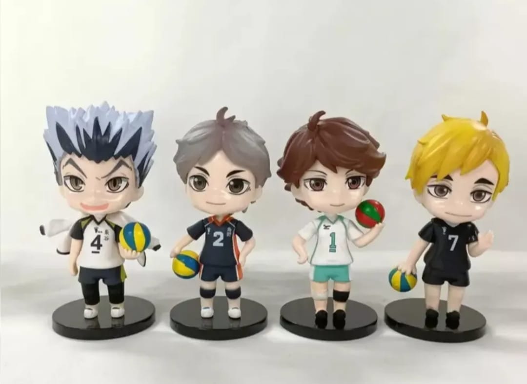 GASHAPONES HAIKYU #01 8PCS PVC HARD TOY WITH BASE COLOUR BOX SIZE 10CM