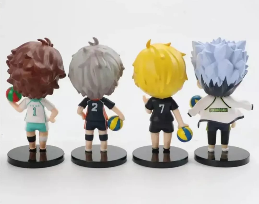 GASHAPONES HAIKYU #01 8PCS PVC HARD TOY WITH BASE COLOUR BOX SIZE 10CM