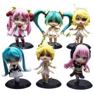 GASHAPONES HATSUNE MIKU 6PCS SIZE 10-11 CM