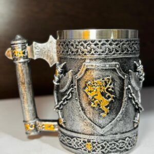 CHOPS MEDIEVAL LEON & ARMA NORDICA DE ACERO INOXIDABLE