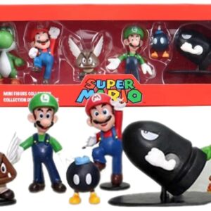 FIGURA MARIO BROS 6 PCS 6 CM CON CAJA #1