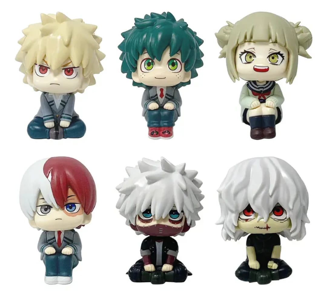 GASHAPONES MY HERO ACADEMIA 6PCS PVC HARD TOY OPP PACKING SIZE 10CM