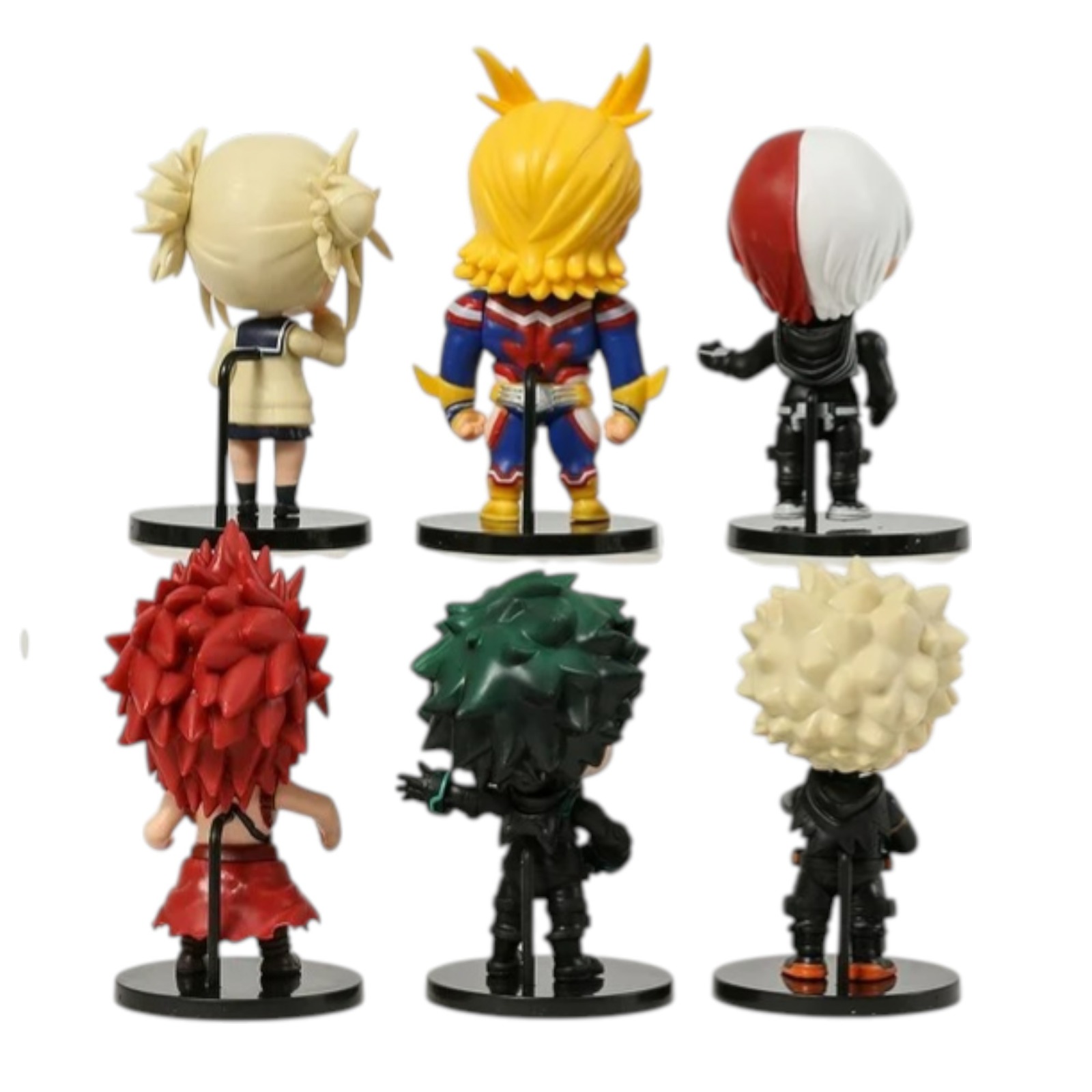 GASHAPONES MY HERO ACADEMY 6PCS PVC HARD TOY SET WITH BASE SIZE 10 CM