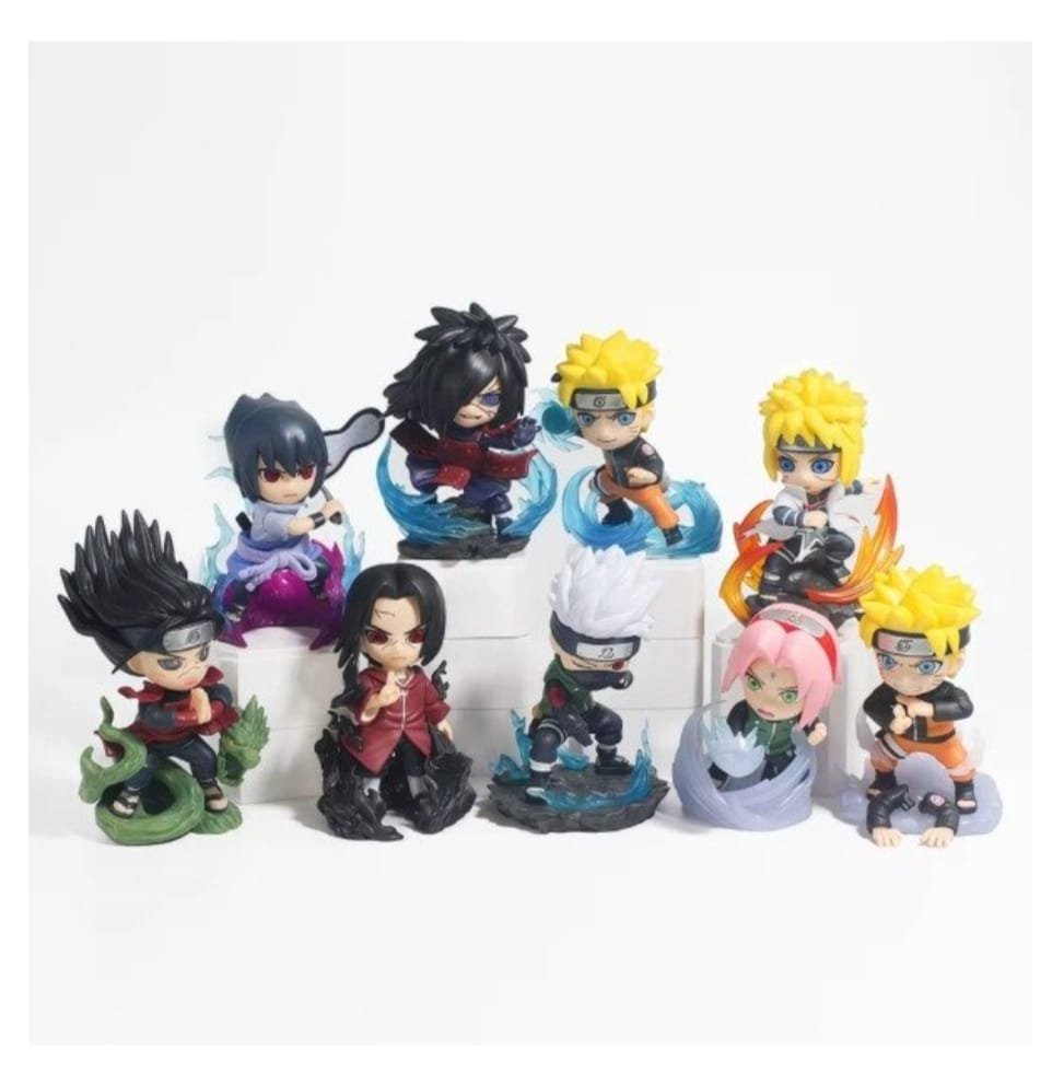 GASHAPONES NARUTO 9PCS PVC HARD TOY OPP PACKING SIZE 10-12CM
