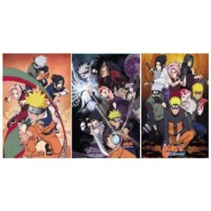 POSTER LENTICULAR NARUTO 3 DISEÑOS EN 1 #01 - 40X30 CM