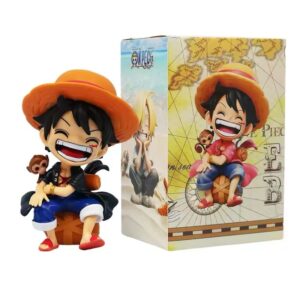 FIGURA ONE PIECE MONKEY D LUFFY SENTADO 13CM CON CAJA