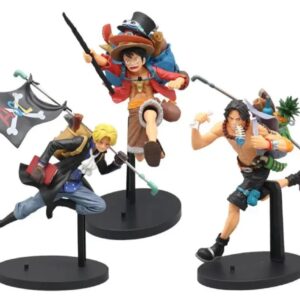 FIGURA ONE PIECE MANOS A LA OBRA 3PCS PVC HARD TOY WITH BASE OPP PACKING SIZE 20CM
