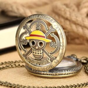 RELOJ COLLAR ONE PIECE LUFFY SOMBRERO AMARILLO