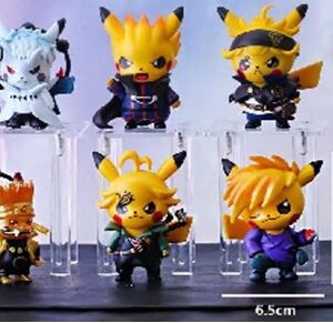 GASHAPONES PIKACHU DISFRAZADO NARUTO 6PCS 9.5 CM