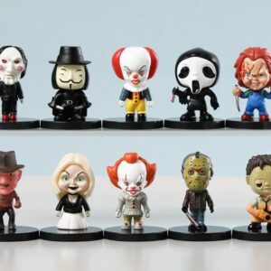 GASHAPONES PELICULAS DE TERROR 10PCS PVC HARD TOYS SIZE 5-6 CM