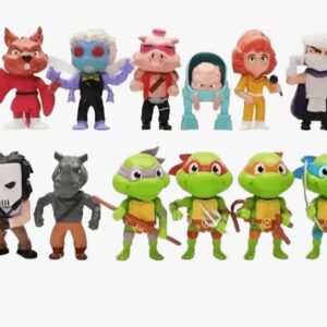 GASHAPONES DE TMNT DE TORTUGAS NINJA PVC HARD TOYS SIZE 5 TO 6CM 12PCS