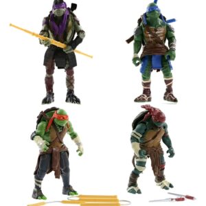 GASHAPONES TORTUGAS NINJA 4PCS PVC HARD TOY SIZE 12-14 CM