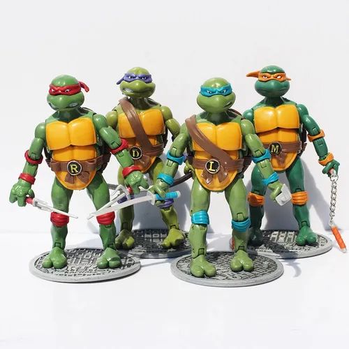 GASHAPONES TORTUGAS NINJA 4 PCS SIZE 15-16 CM