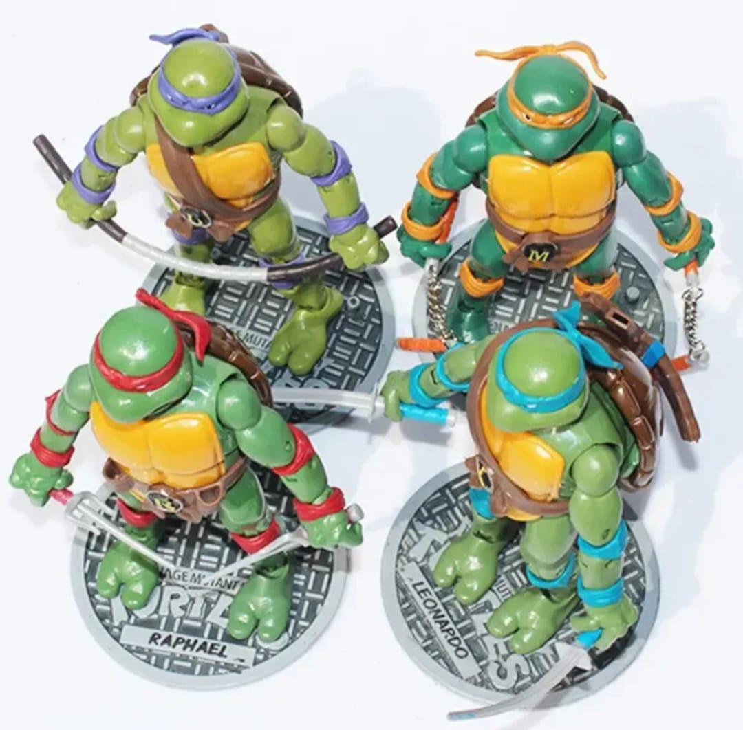 GASHAPONES TORTUGAS NINJA 4 PCS SIZE 15-16 CM