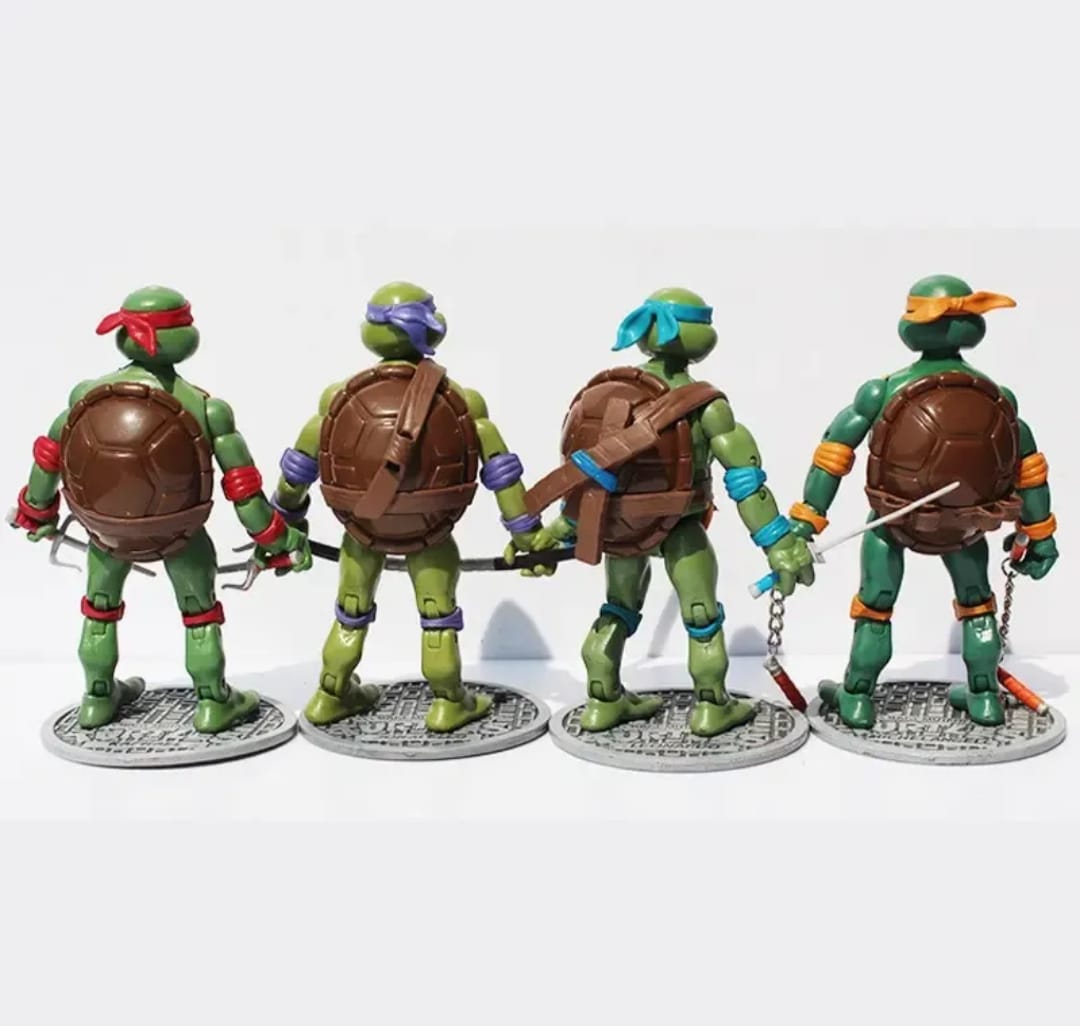 GASHAPONES TORTUGAS NINJA 4 PCS SIZE 15-16 CM